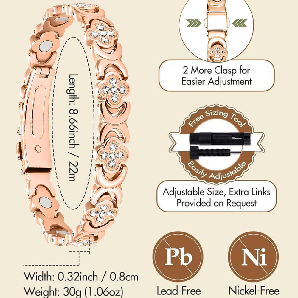 π₯ 60% OFF β Last 3 Hours! β° Magnetic Copper Bracelet for Women | Pure Copper + 3800 Gauss Magnets