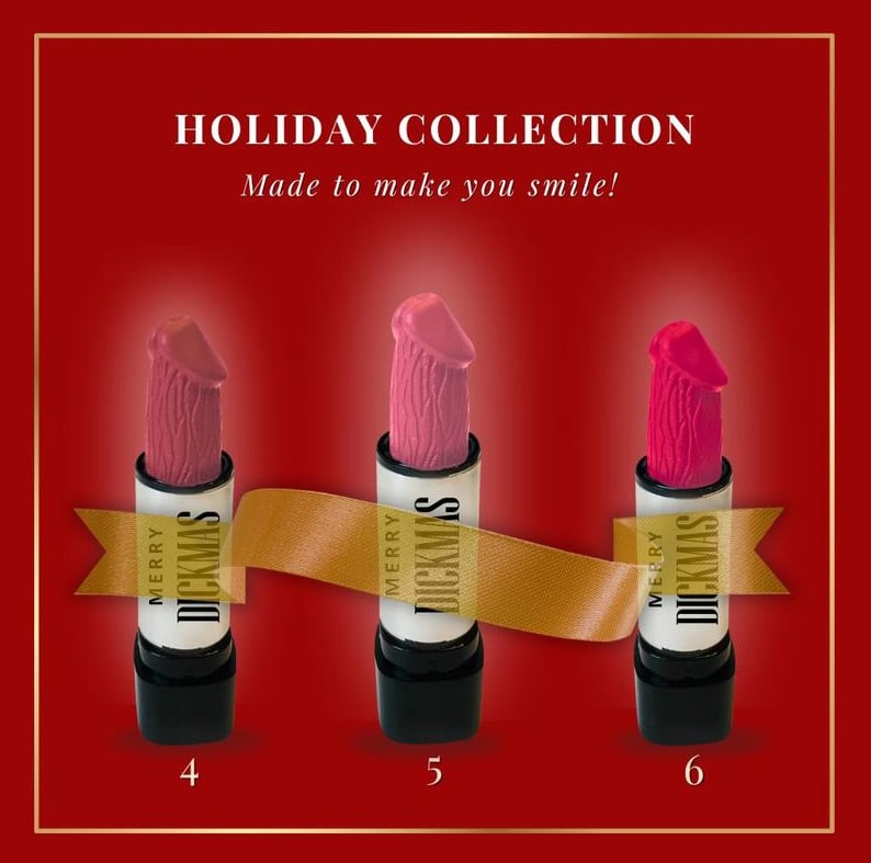 🔥 “Merry Dickmas” Prank Lipstick Holiday Collection – 12 Shades of Sassy, Long-Lasting, Paraben-Free Fun! 🎁
