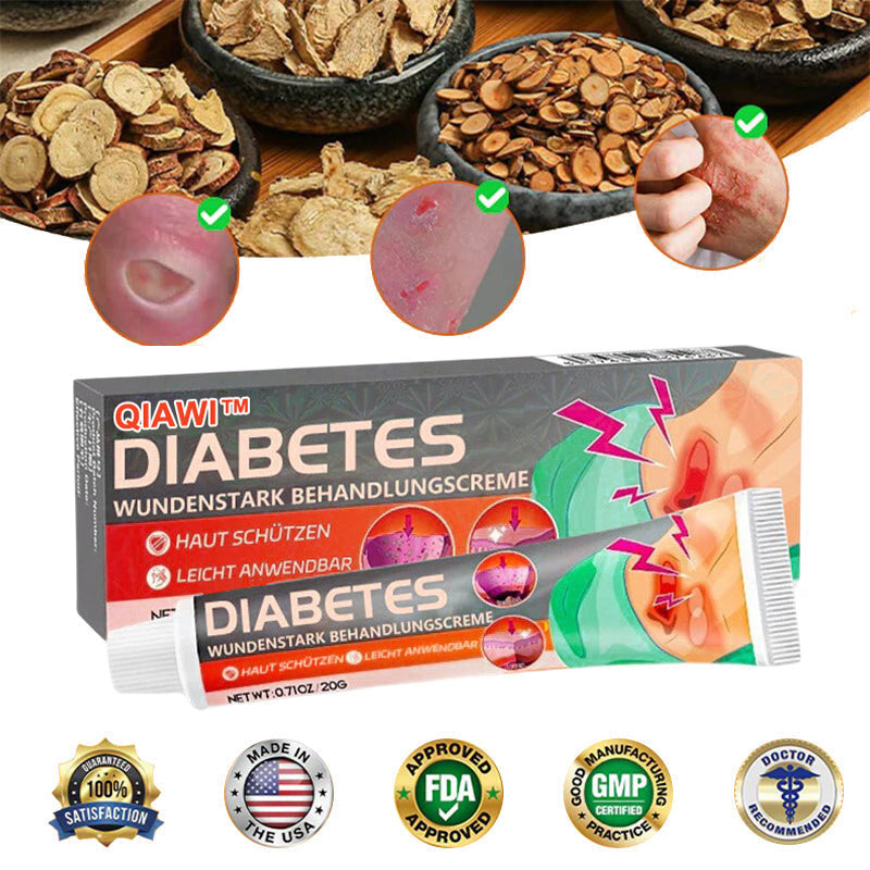 ✨ QIAWI™ Natural Products, Diabetes Wound Strong Treatment Cream (👨‍⚕️ Relieves skin itching, reduces swelling and pain, has antibacterial and anti-inflammatory effects, promotes rapid wound healing, prevents scarring, and is antimicrobial)