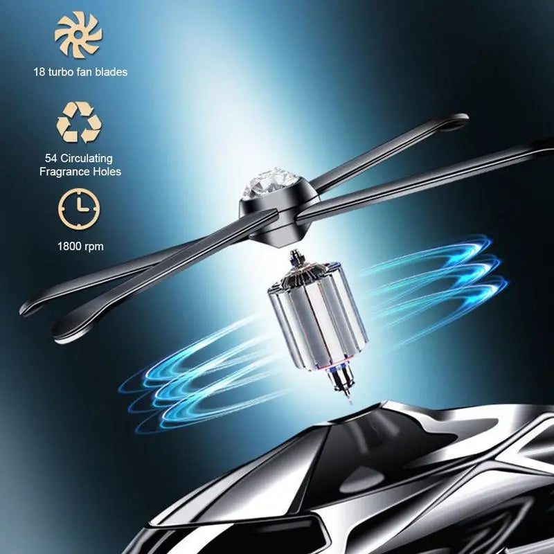 Auto Air Freshener Helicopter Aircraft Model Solar Aromatherapy Alloy Car Interior Deodorant Rotating Perfume Diffusers