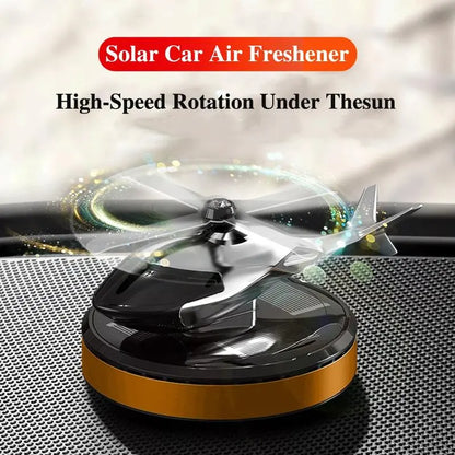Auto Air Freshener Helicopter Aircraft Model Solar Aromatherapy Alloy Car Interior Deodorant Rotating Perfume Diffusers