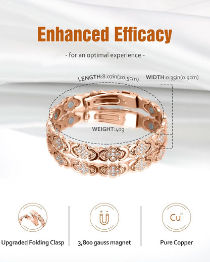 🔥 60% OFF – Last 3 Hours! ⏰ Magnetic Copper Bracelet for Women | Pure Copper + 3800 Gauss Magnets