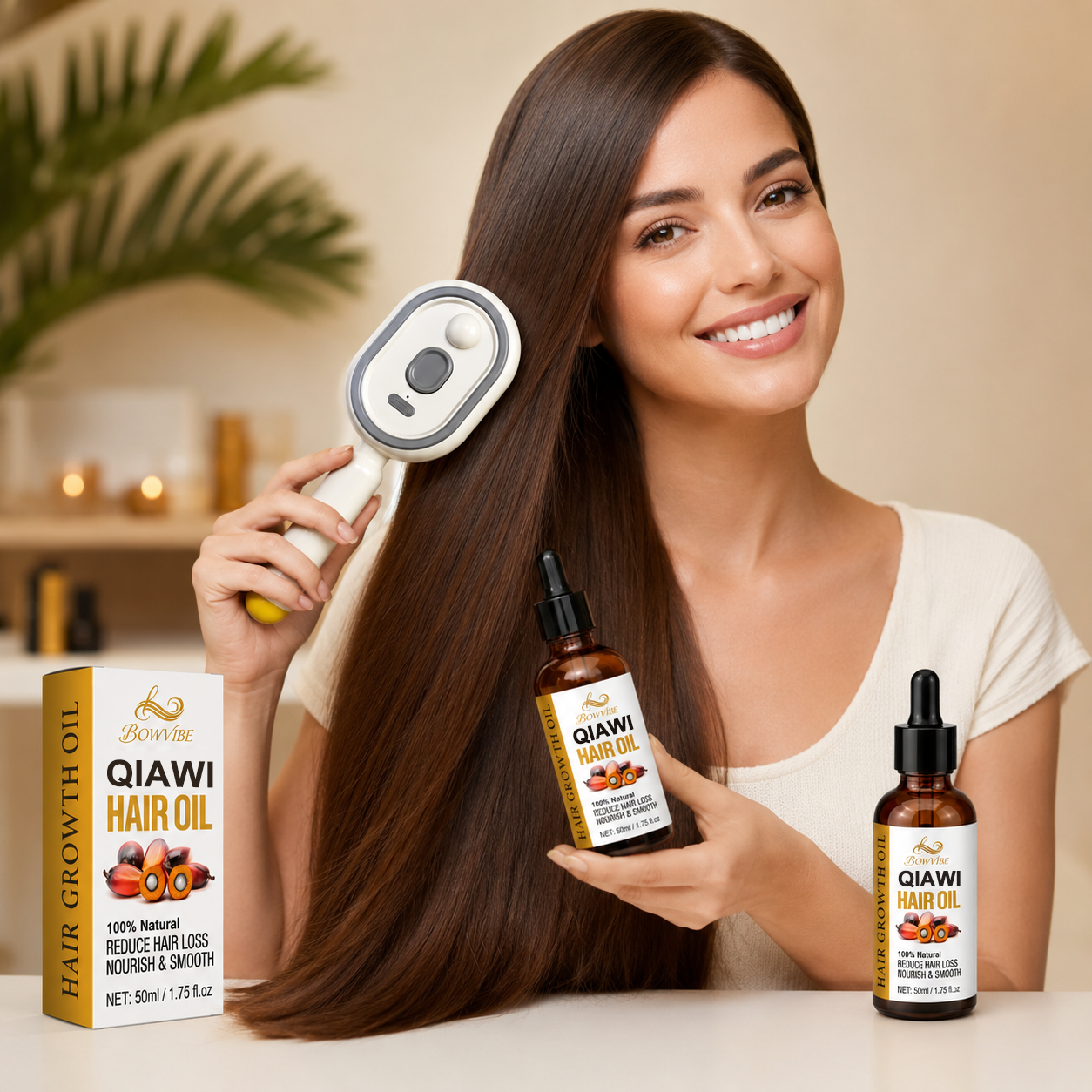 🏆2026 Hot Picks-3-in-1 Electric Spray Massage Hairbrush | Anti-Thinning Care -EV