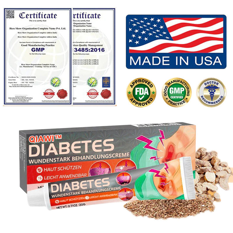 ✨ QIAWI™ Natural Products, Diabetes Wound Strong Treatment Cream (👨‍⚕️ Relieves skin itching, reduces swelling and pain, has antibacterial and anti-inflammatory effects, promotes rapid wound healing, prevents scarring, and is antimicrobial)