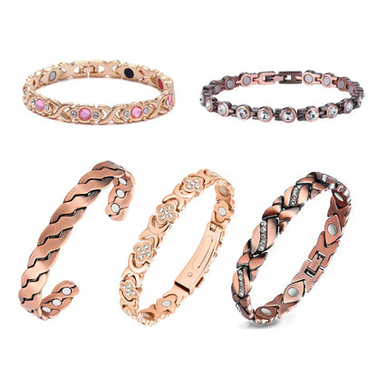 🔥 60% OFF – Last 3 Hours! ⏰ Magnetic Copper Bracelet for Women | Pure Copper + 3800 Gauss Magnets